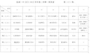 2022-2023学年第二学期第17周菜谱